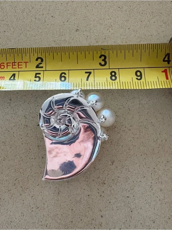 Jenny Bird Lucille Silver Pearl Drop Statement Earrings - Picture 5 of 6